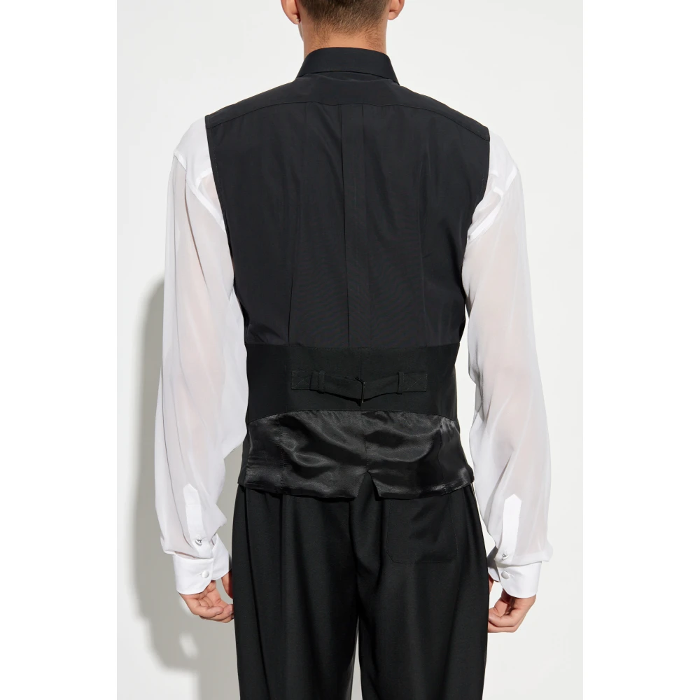 Dolce & Gabbana Mouwloos smokingoverhemd Black Heren