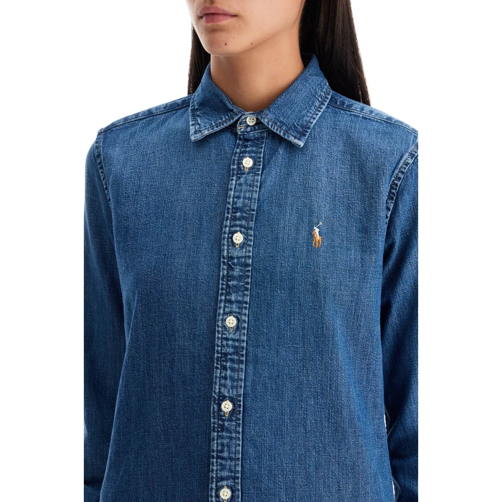 Polo Ralph Lauren Denim Slim Fit Shirt Blue Dames