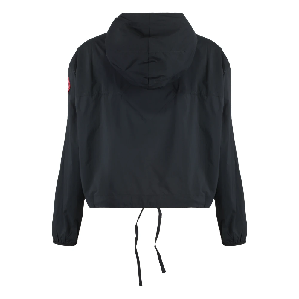 Canada Goose Capuchon windjack met logopatch Black Dames