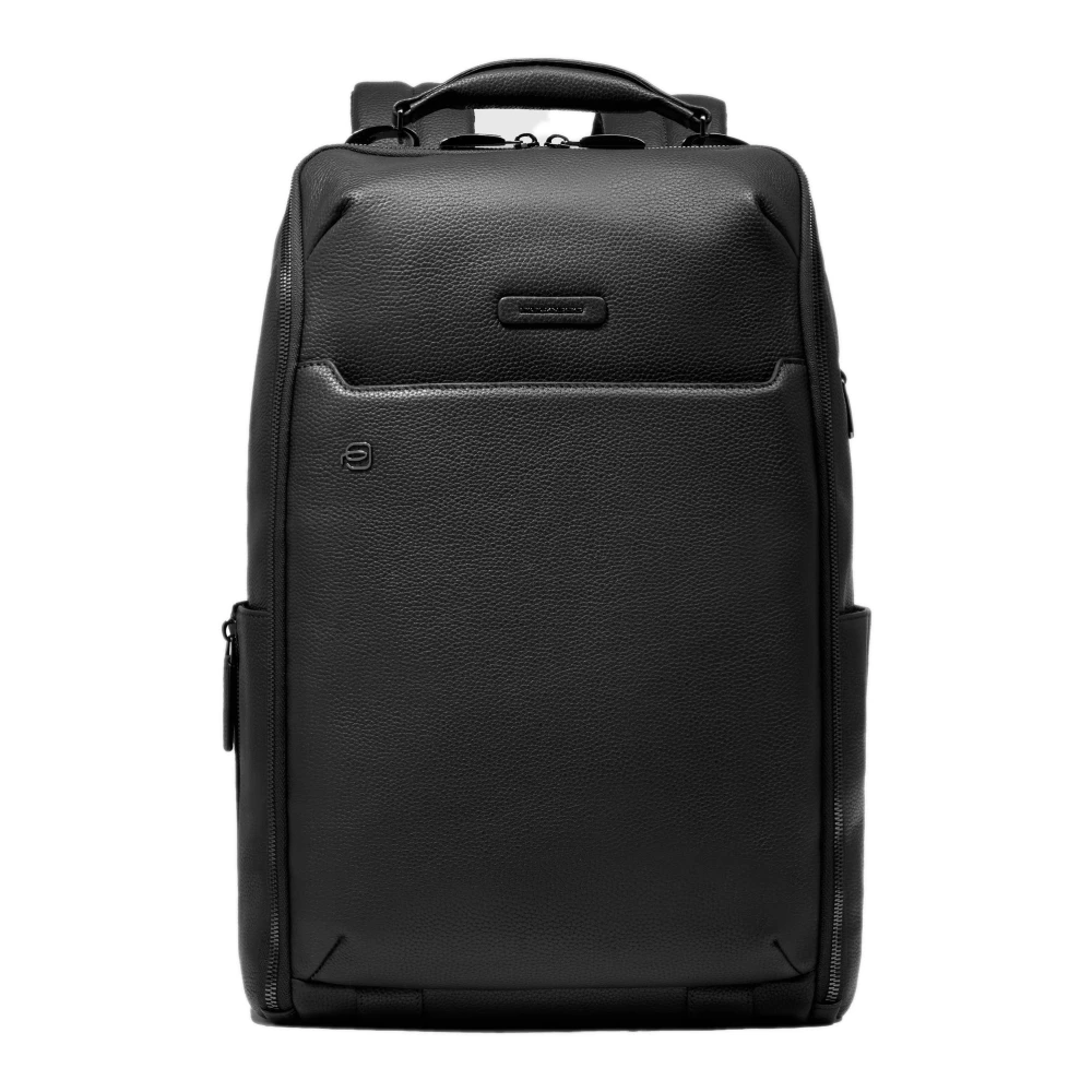 Piquadro Unisex Zwart Tassen One Size, Leer, Modus Rugzak