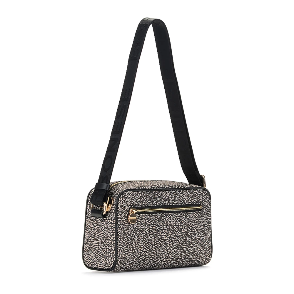 Borbonese Eco Line Kleine Nylon Schoudertas Brown Dames