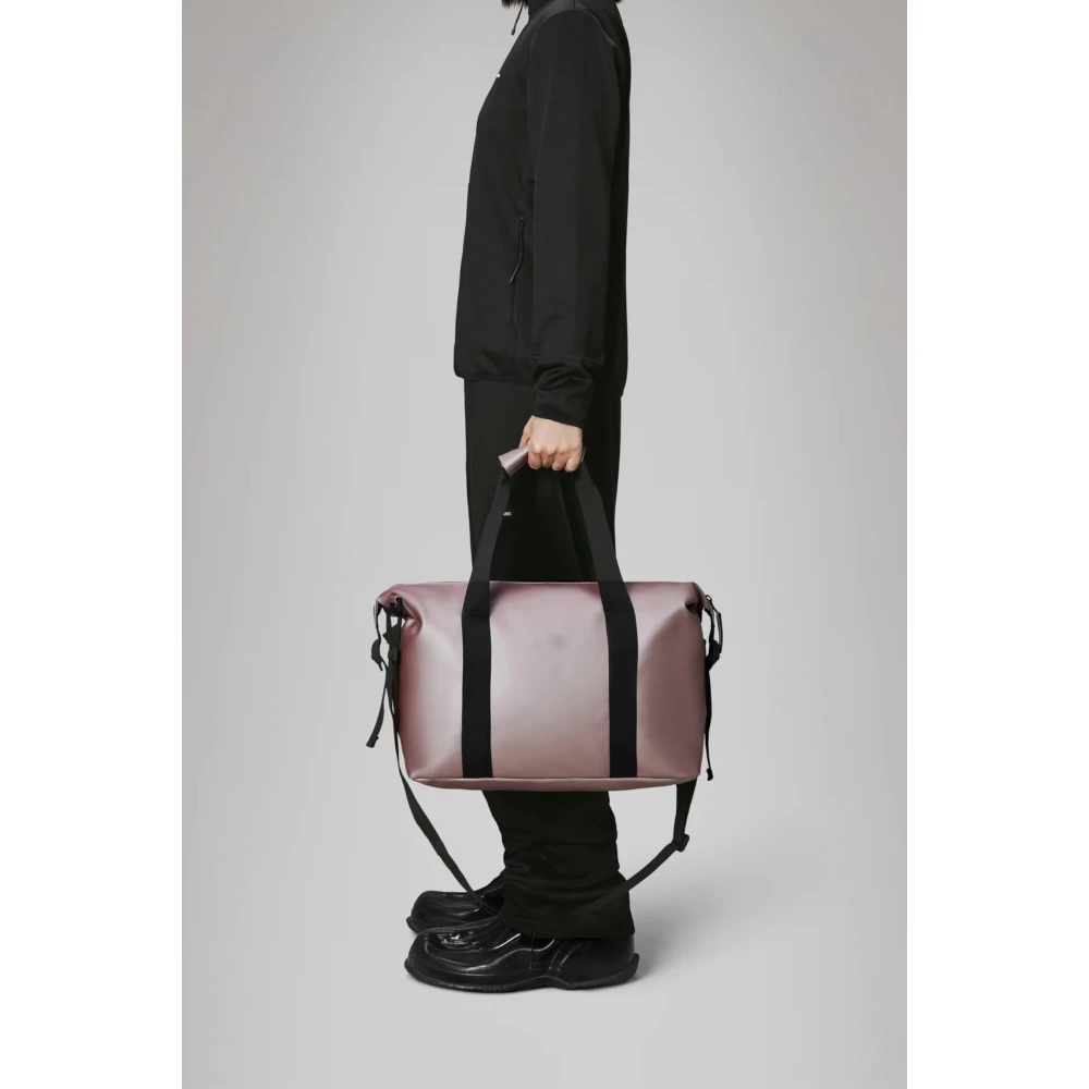 Rains Roze Waterdichte Tas met Ritssluiting Pink Unisex
