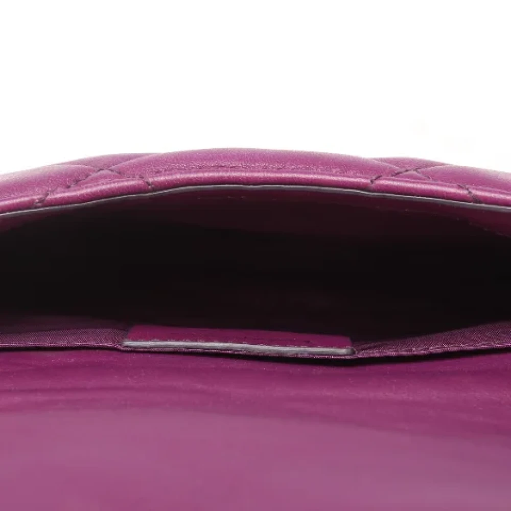 Salvatore Ferragamo Pre-owned Leather crossbody-bags Purple Dames