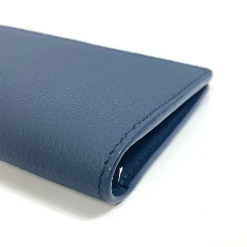 Louis Vuitton Vintage Pre-owned Leather wallets Blue Heren