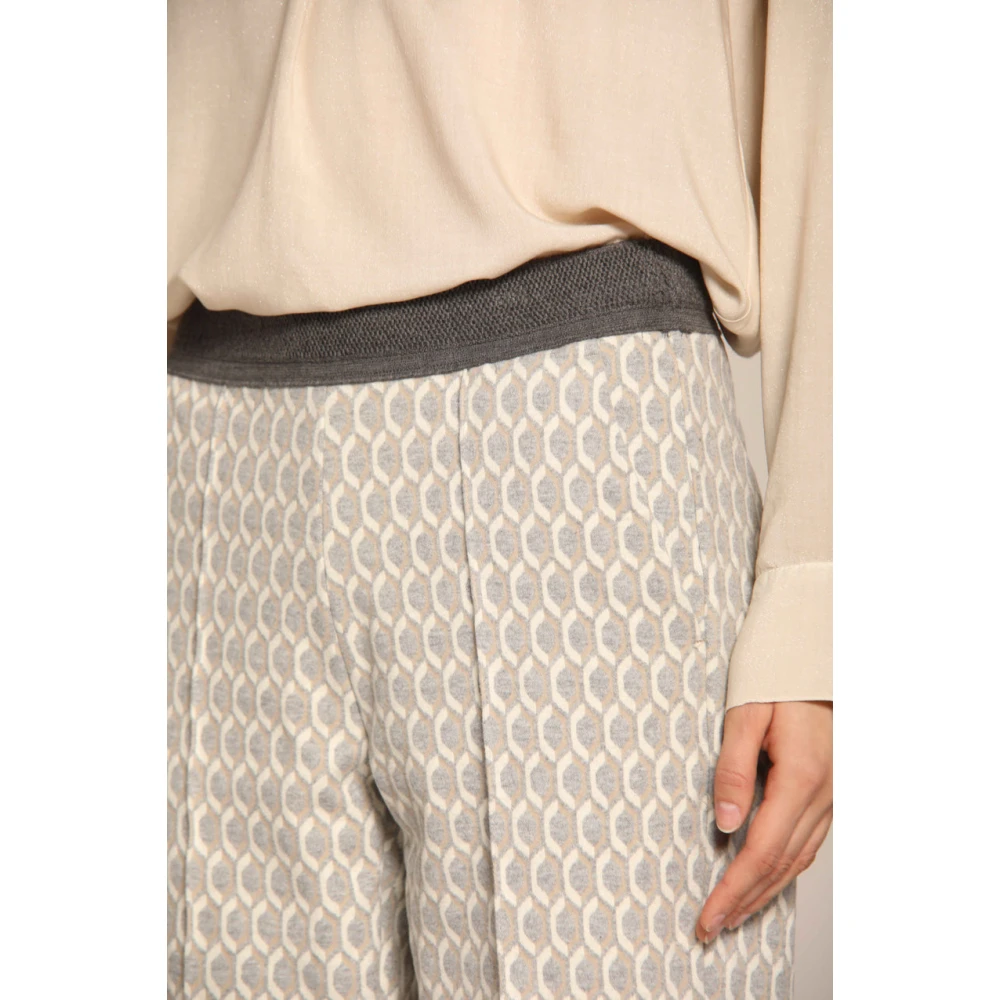 Mason's Grijze Jersey Chino Broek met Flare Gray Dames