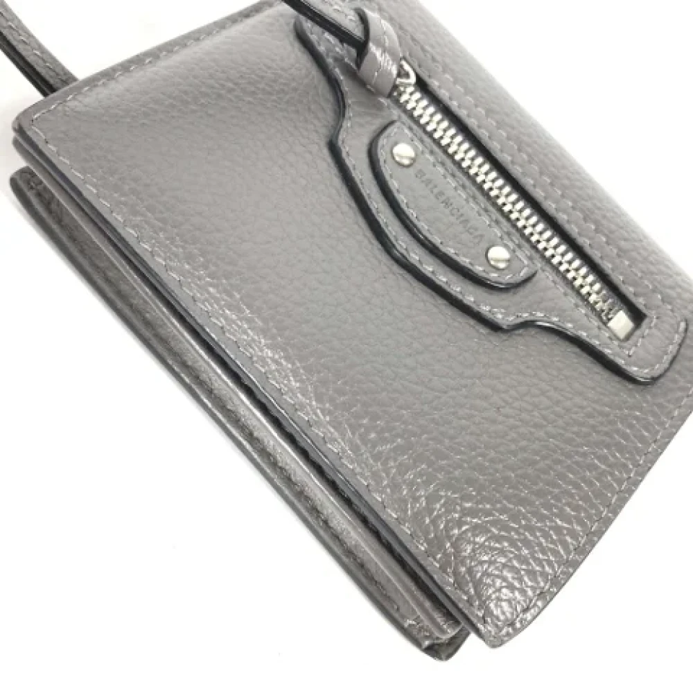 Balenciaga Vintage Pre-owned Leather wallets Gray Dames