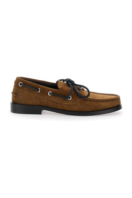 chaussures-plates-marron-daim-cuir