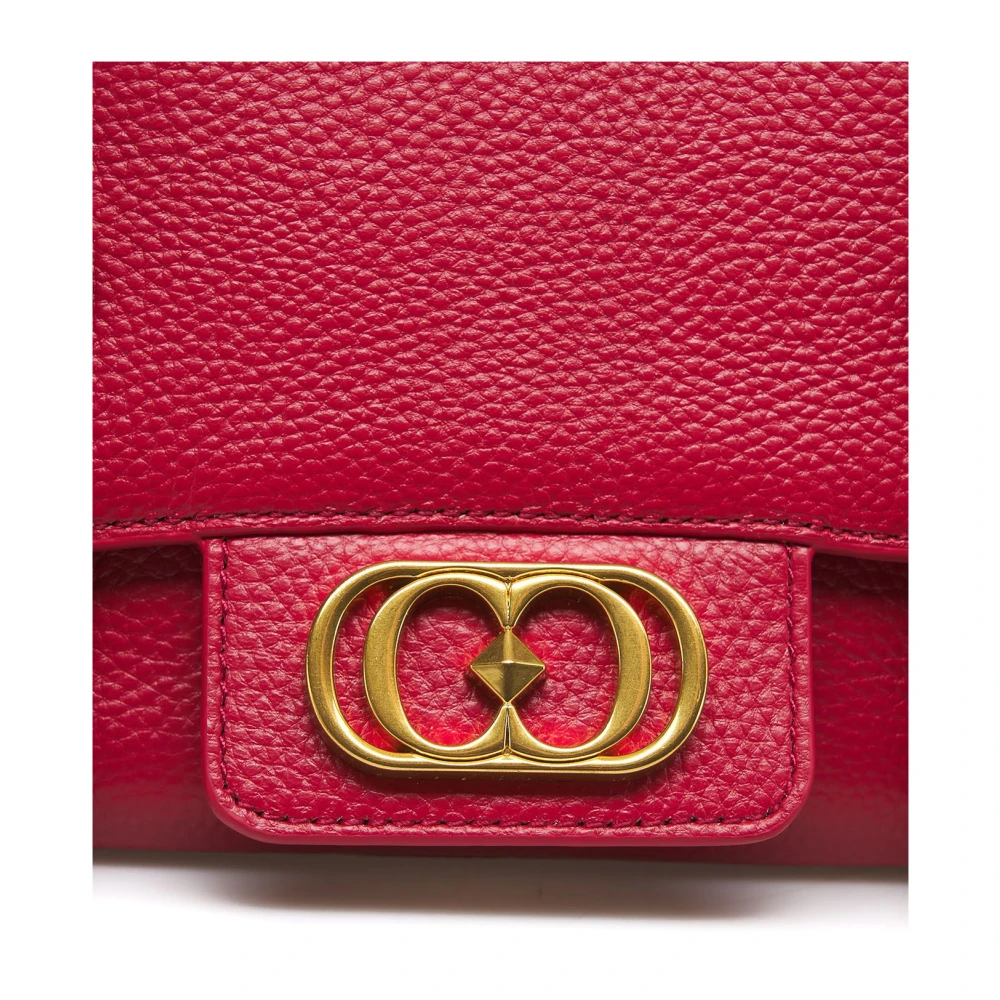 La Carrie Rode Leren Handtas Red Dames
