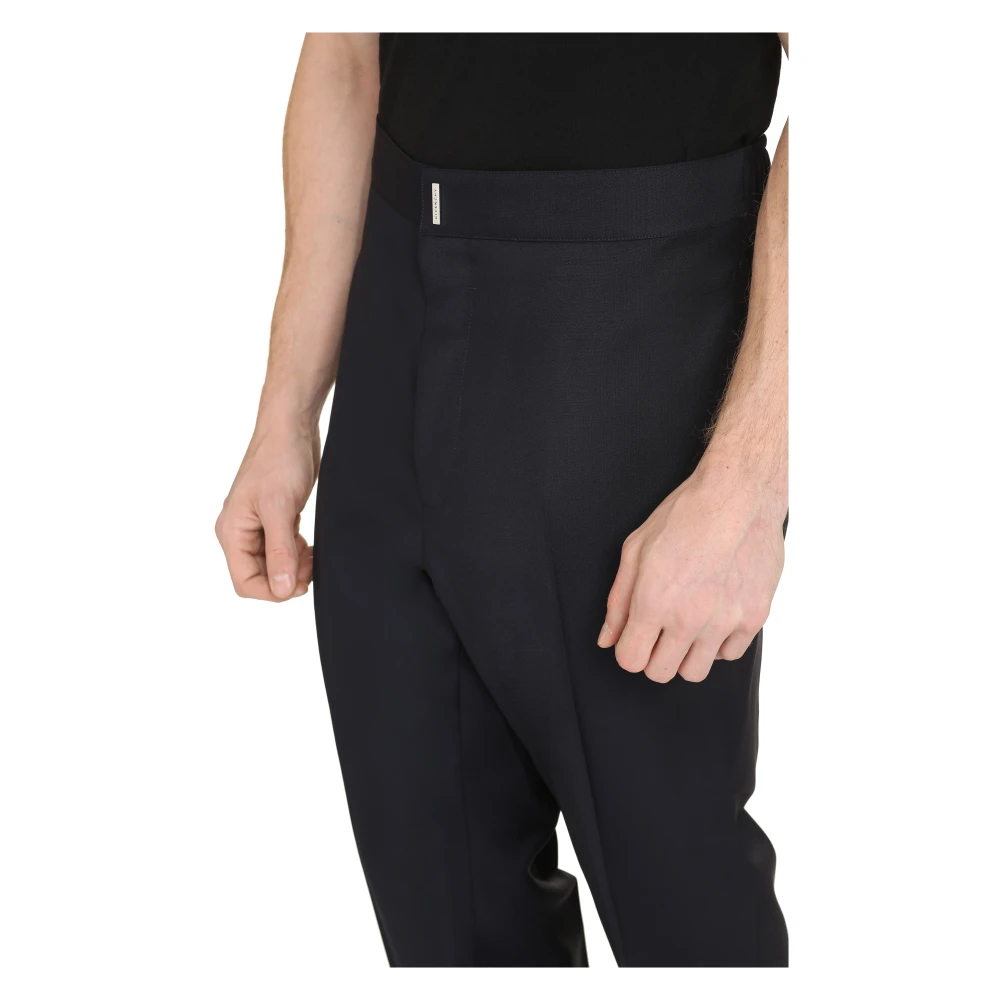 Givenchy Wollen Blend Broek met Zakken Blue Heren