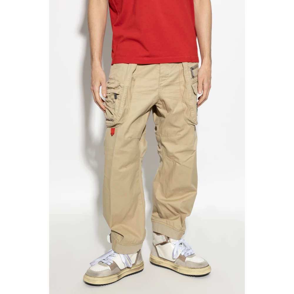 Dsquared2 Broek met patches Beige Heren