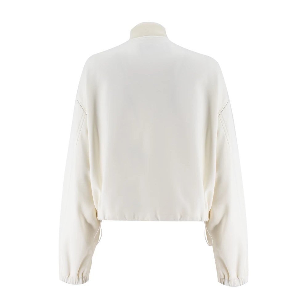 Fabiana Filippi Geknipte Milano Stitch Jas met Juweeldetails White Dames