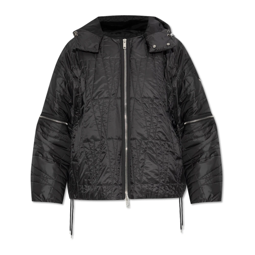 Moncler Gewatteerd Donsjack met Afneembare Mouwen Black Dames