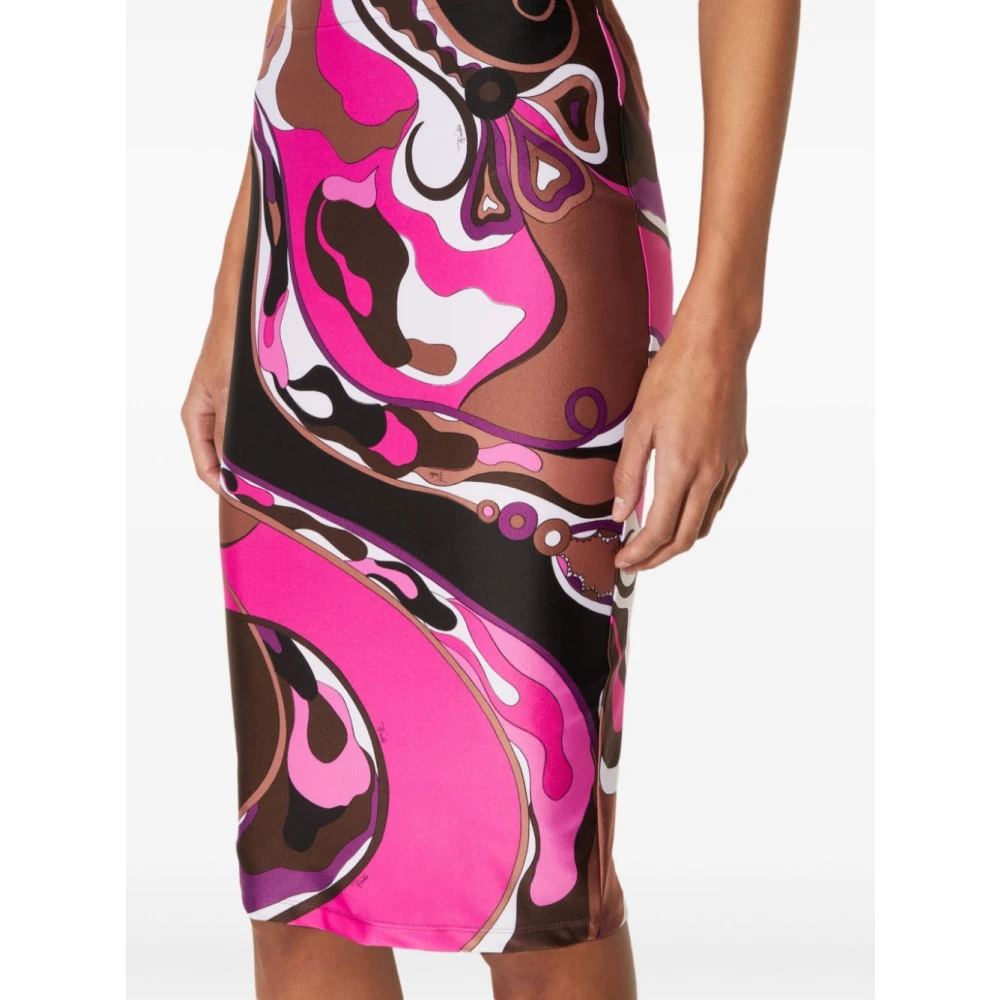 EMILIO PUCCI Abstract Print Pencil Rok Multicolor Dames