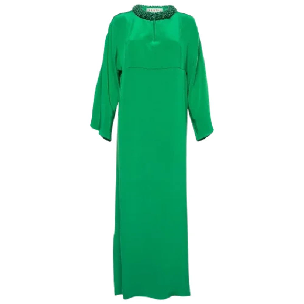 Emilio Pucci Pre-owned Silk dresses Green Dames