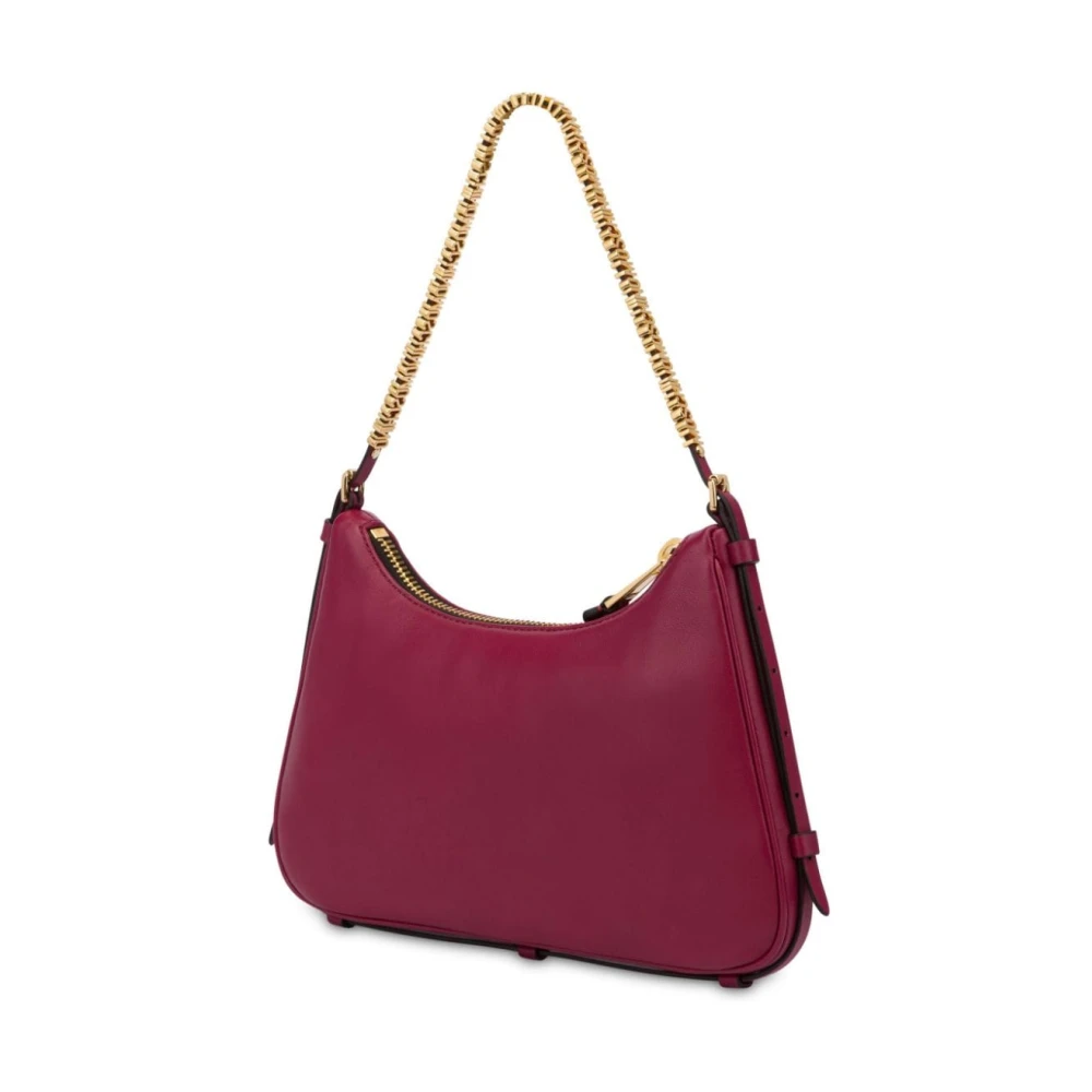 Moschino Rode Schapenleren Schoudertas Red Dames