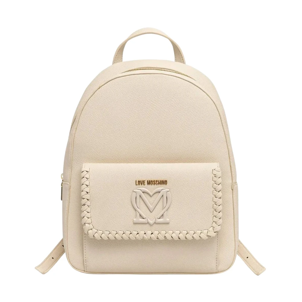 Love Moschino Women's Beige Backpacks, One Size, Stylish Synthetic Leather Backpack