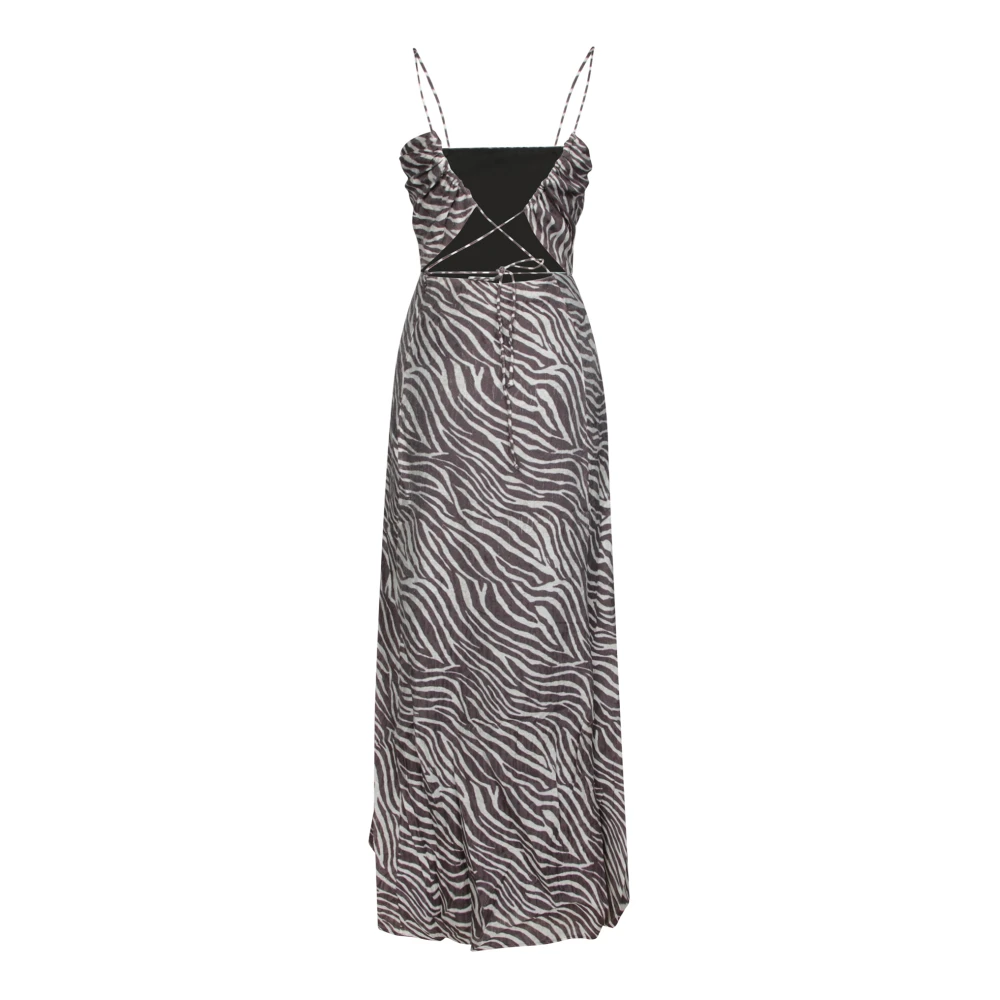 IRO Zebra Print Midi Jurk Multicolor Dames