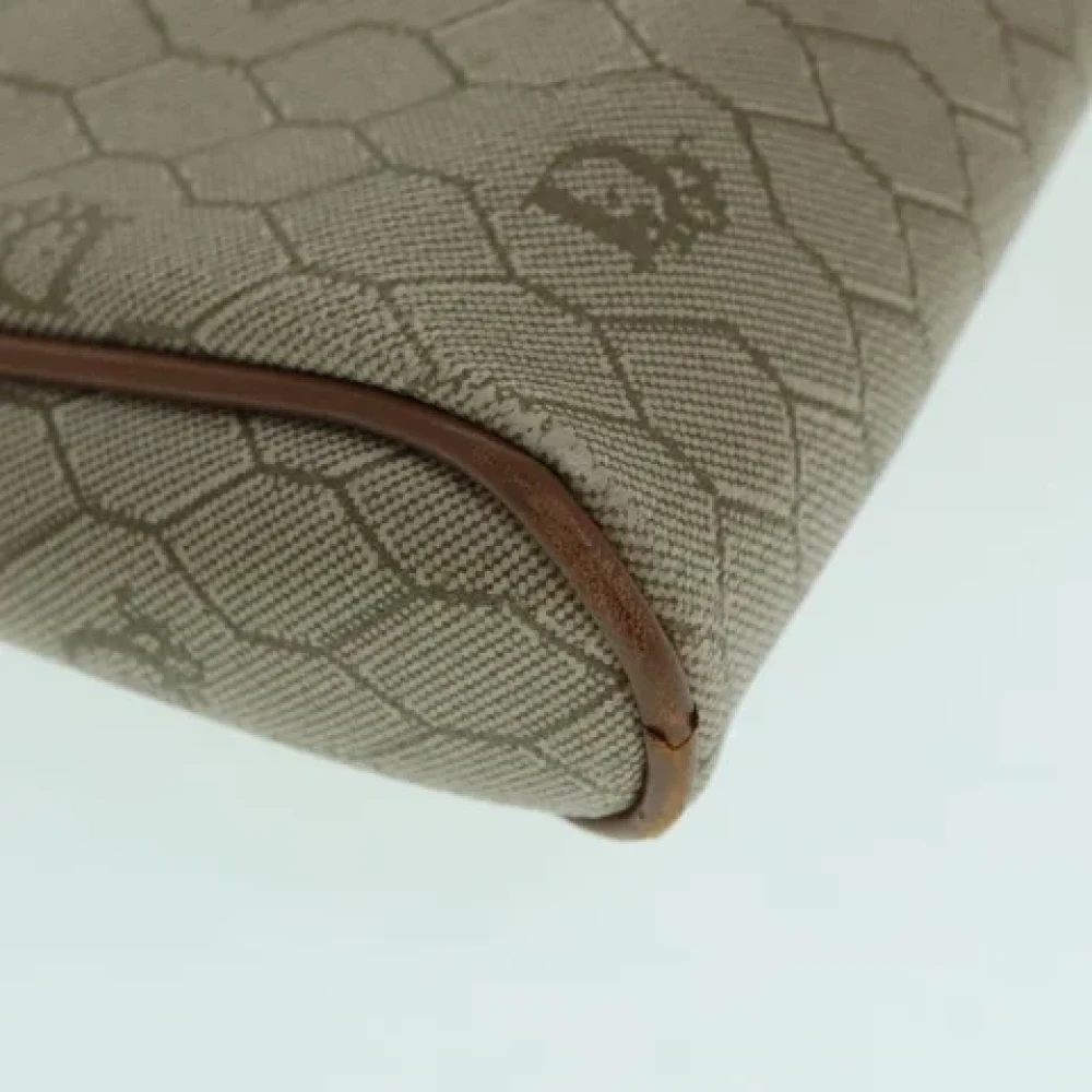 Dior Vintage Pre-owned Canvas clutches Beige Dames