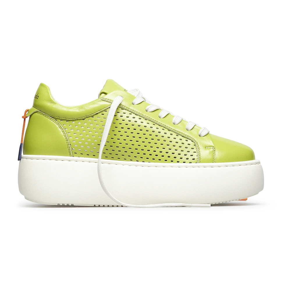 Barracuda Gele leren sneakers Dames Schoenen Geel