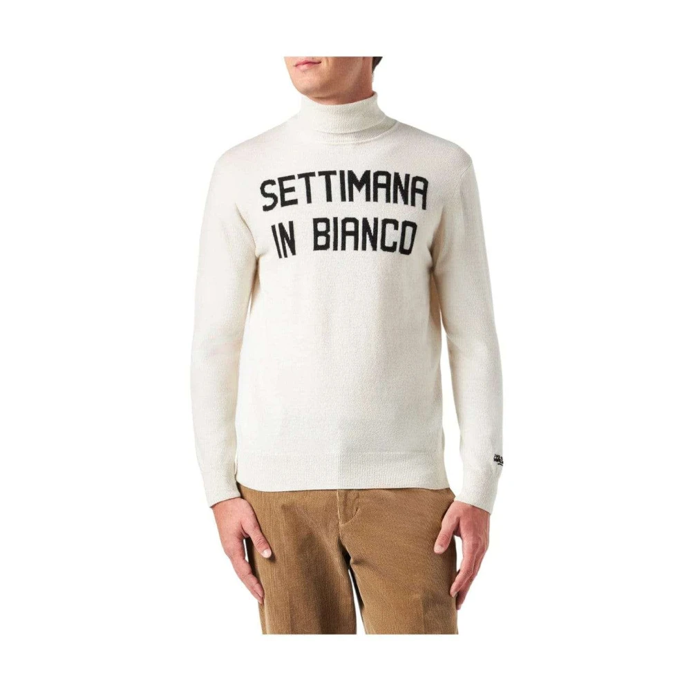 Mc2 Saint Barth Men's White Stylish Maglia For Your Wardrobe - Turtlenecks - Xl - Knitwear