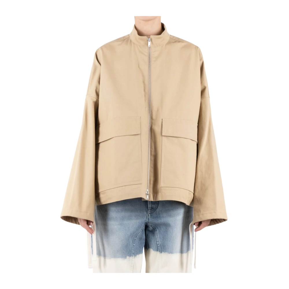 Jil Sander Beige Katoenen Jas Beige Heren