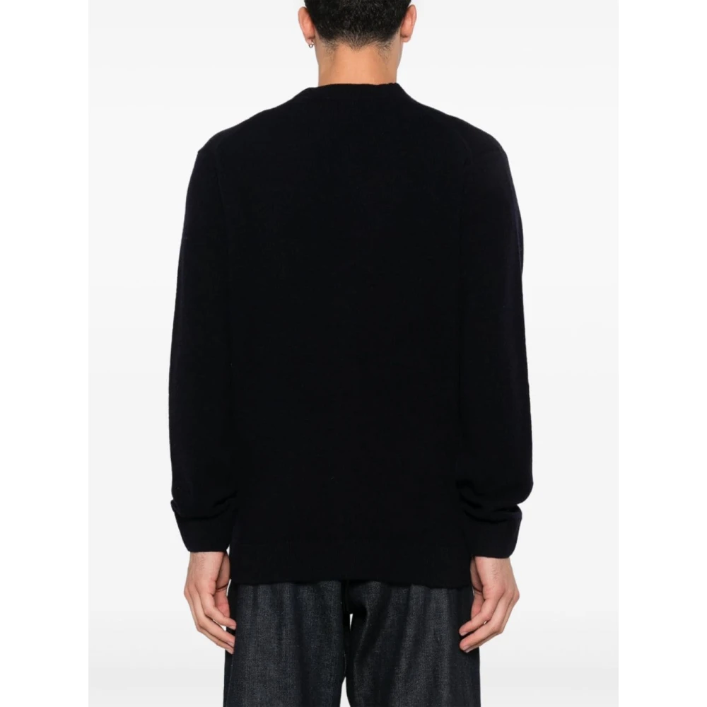 Maison Kitsuné Blauwe Gebreide Trui Aw24 Blue Heren