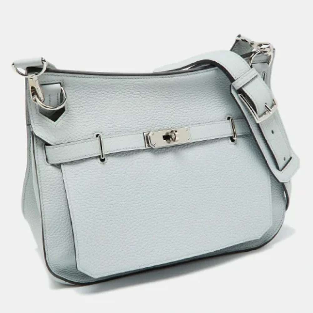 Hermès Vintage Pre-owned Leather shoulder-bags Blue Dames