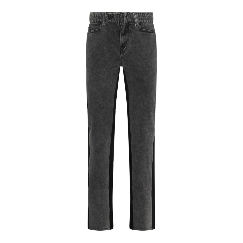 Mugler Zwarte Denim Jeans met Ritssluiting Black Dames