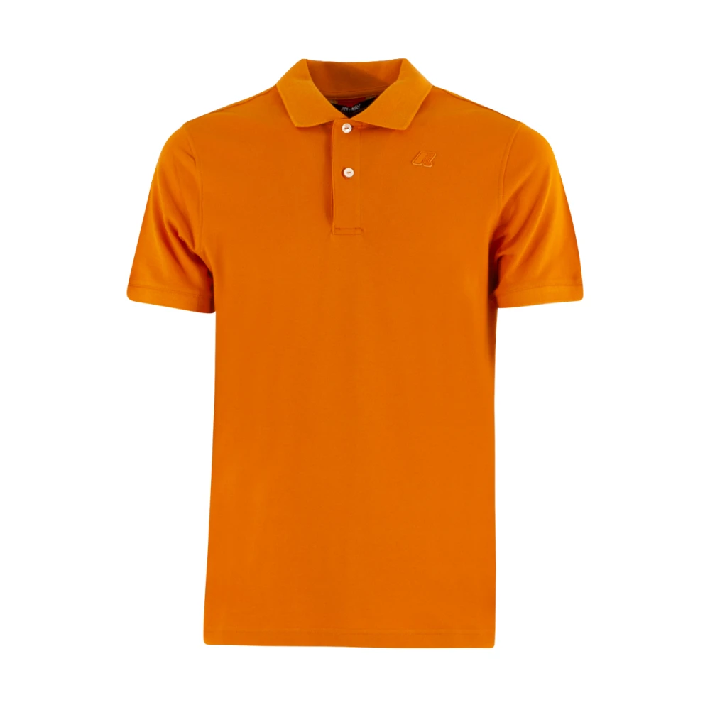 K-way Oranje Polo Shirt Met Knoopsluiting Regular Fit Orange Heren
