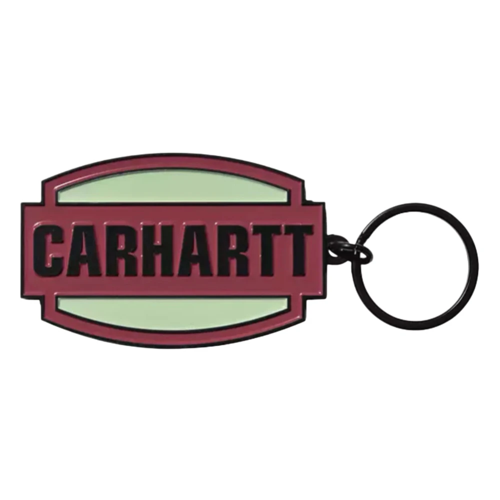 Carhartt WIP Druk Script Sleutelhanger Zinklegering In reliëf gebrachte branding Multicolor Unisex