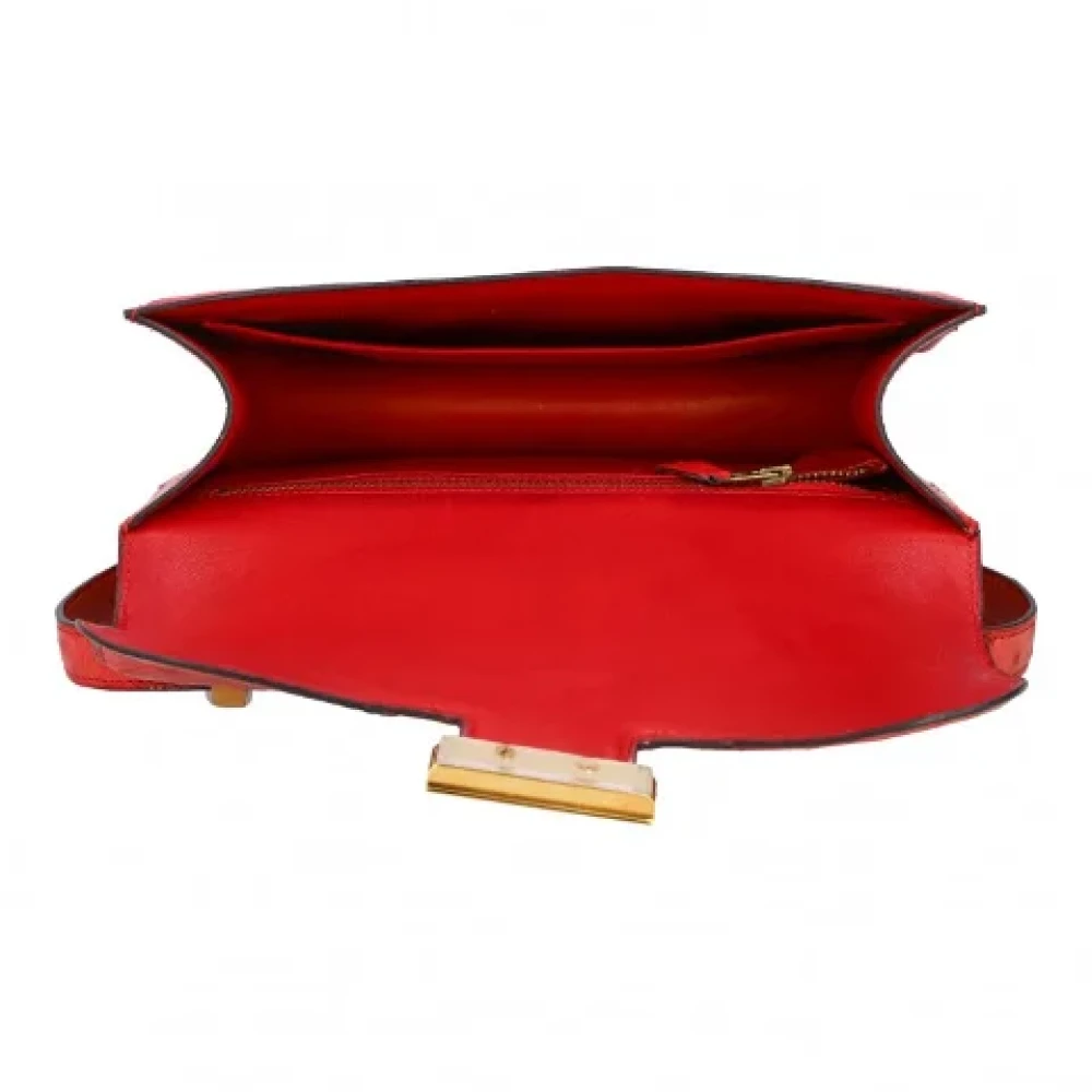 Hermès Vintage Pre-owned Leather shoulder-bags Red Dames