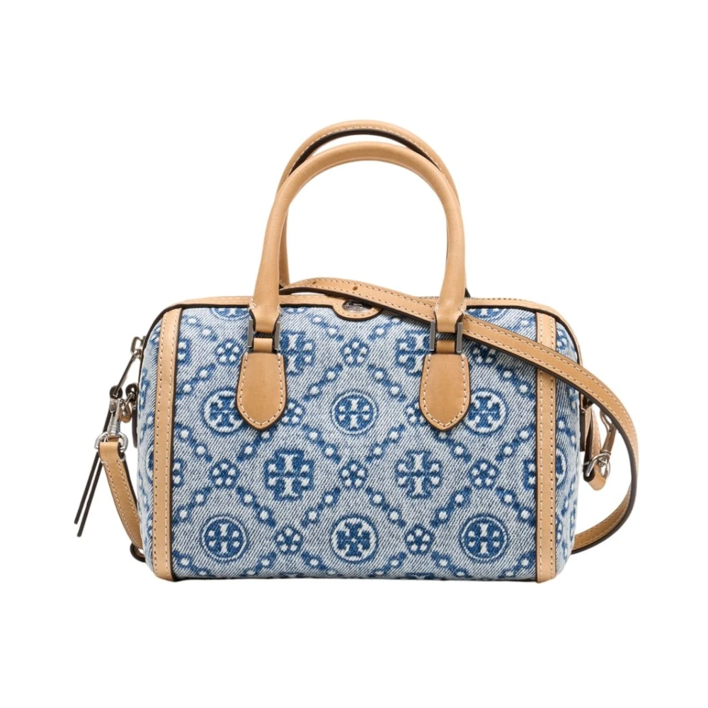 Tory Burch Women's Blue Handbags, One Size, T Monogram Petite Barrel Bag