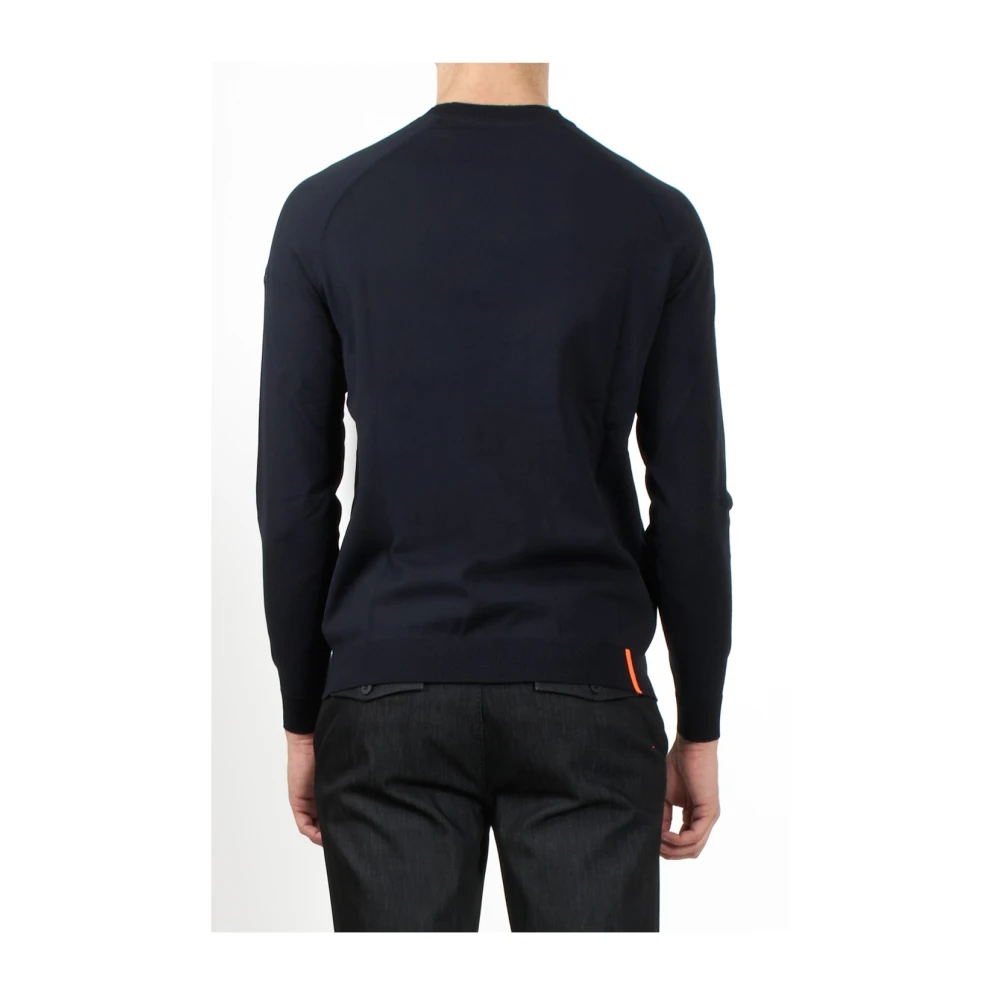 RRD Blauwe katoenen trui met ronde hals Blue Heren