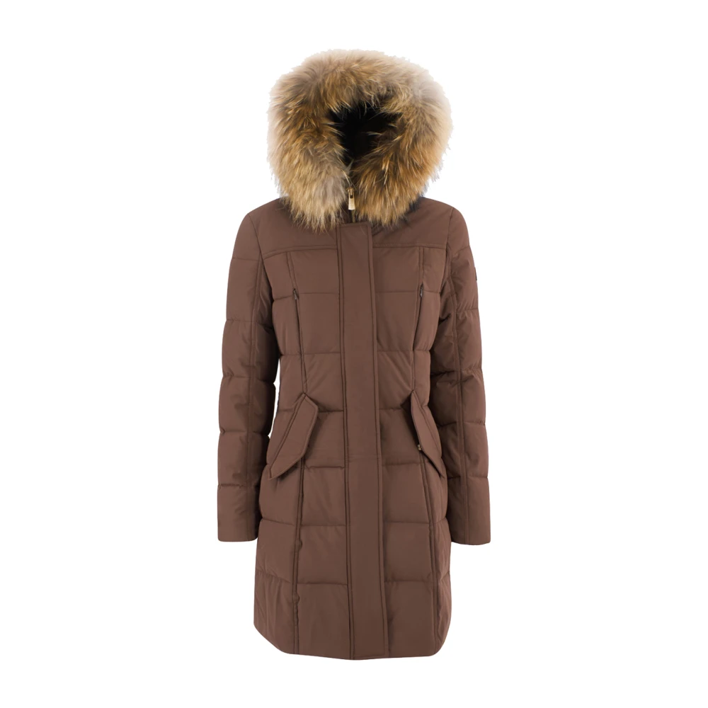 YES ZEE Bruine Hoodie met Rits Brown Dames