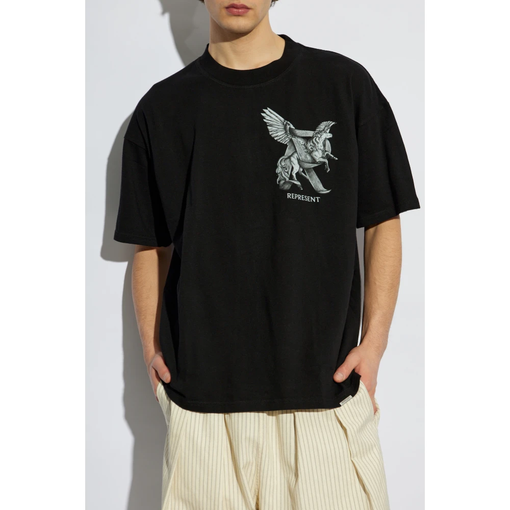 Represent T-shirt Elegance In Motion Black Heren