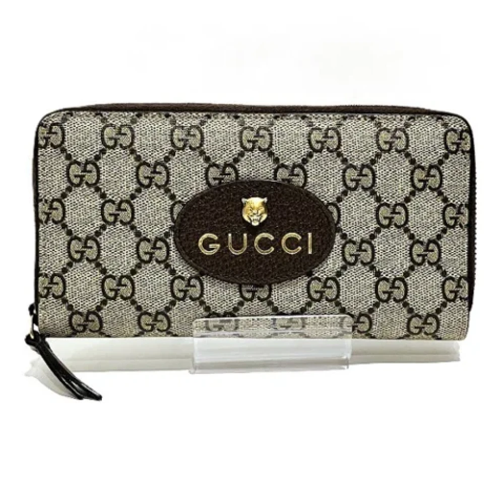 Gucci Vintage Pre-owned Canvas wallets Gray Dames