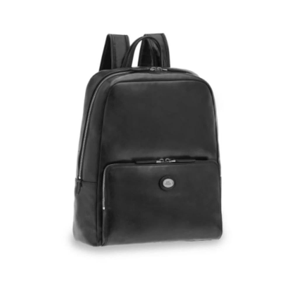 The Bridge Mannelijk Zwart Tassen Heren, One Size, Leer, Leren Rugzak