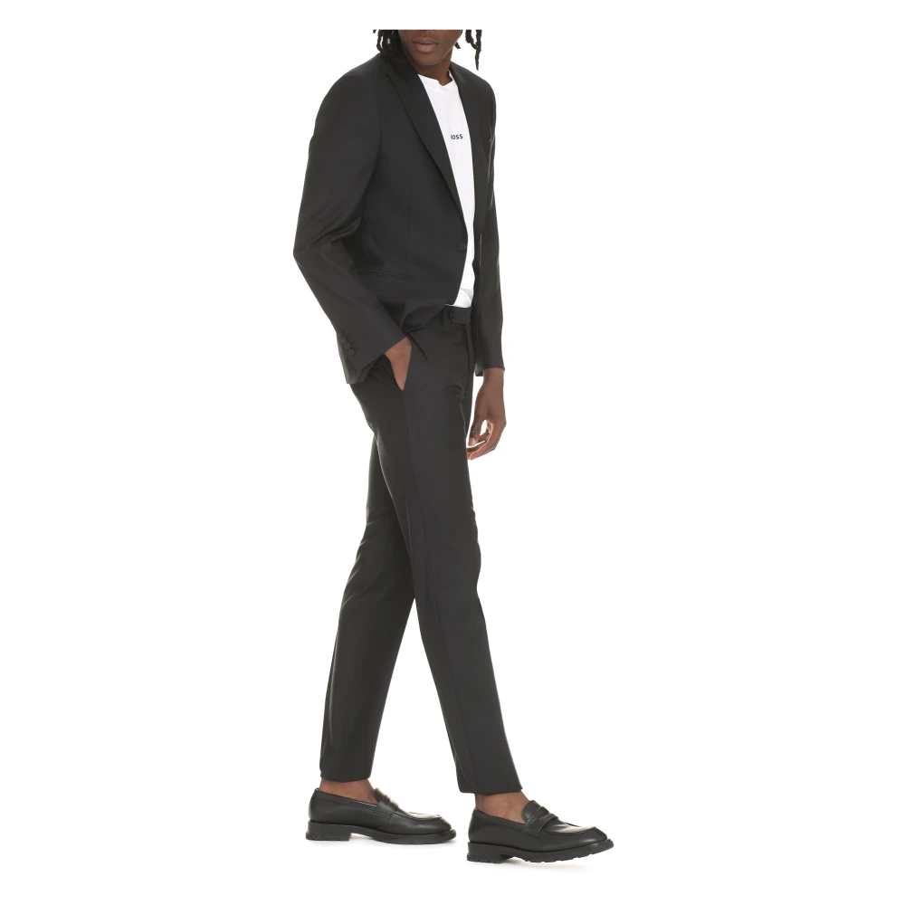 Canali Klassiek wollen pak Black Heren