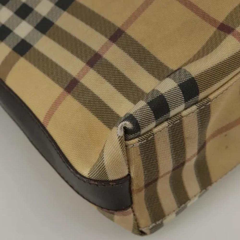 Burberry Vintage Pre-owned Canvas shoulder-bags Beige Dames