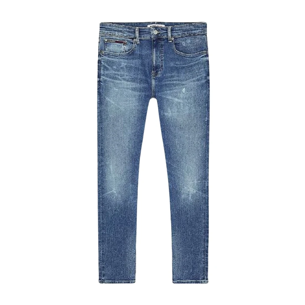 Tommy Jeans Slim Fit Distressed Blå Denim Byxor Blue, Herr