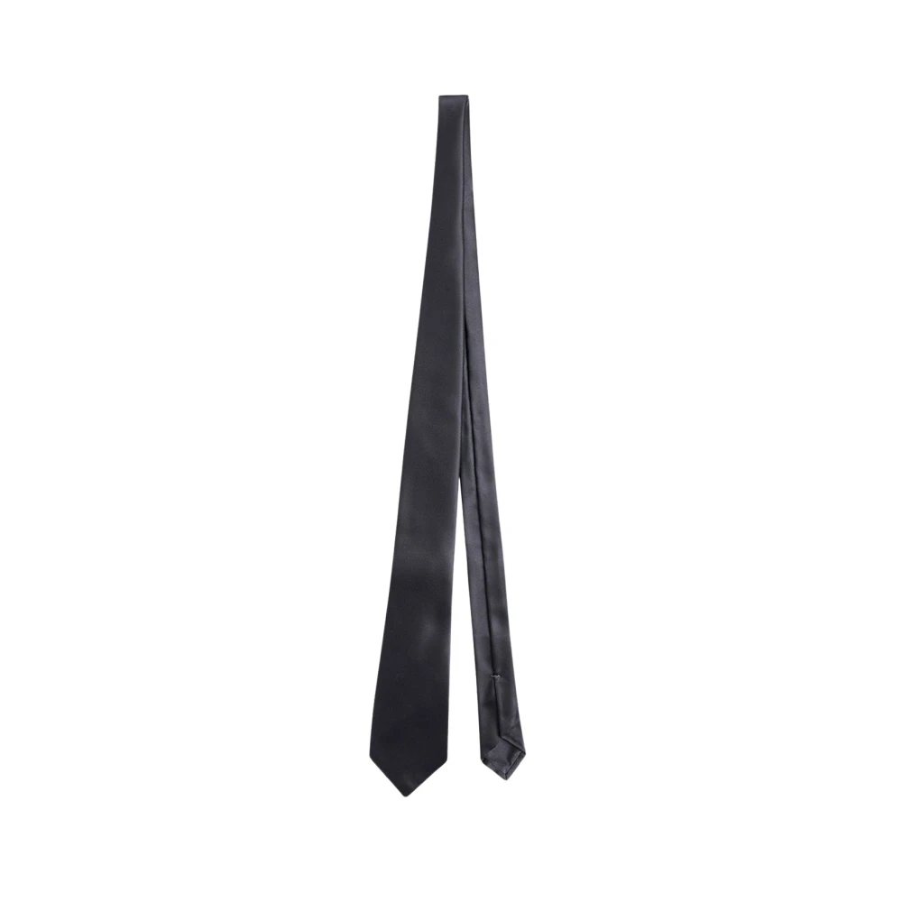 Kiton Handgemaakte Gestreepte Zijden Stropdas Gray Unisex