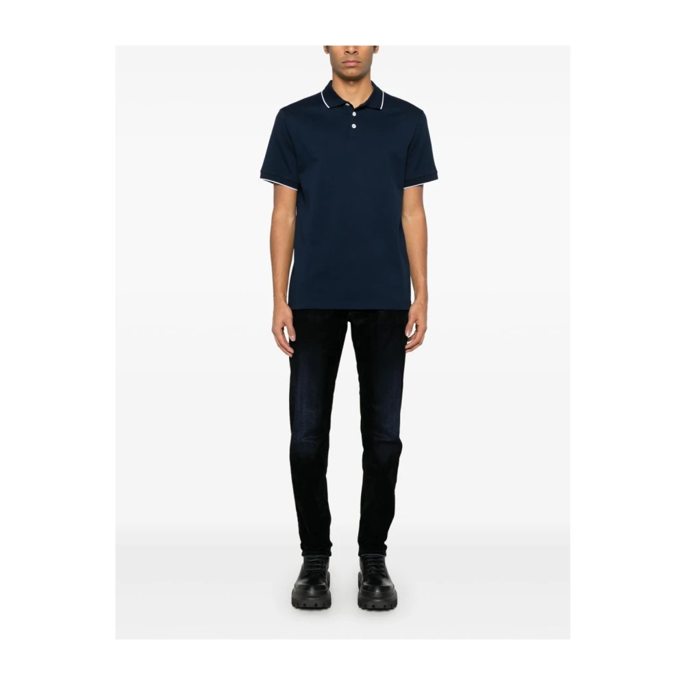 Giorgio Armani Blauwe T-shirts en Polos Blue Heren