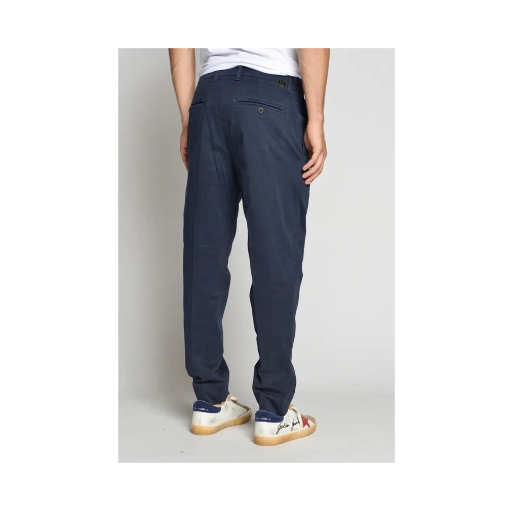 Haikure Mason Chino`s Blauwe katoenen broek Blue Heren
