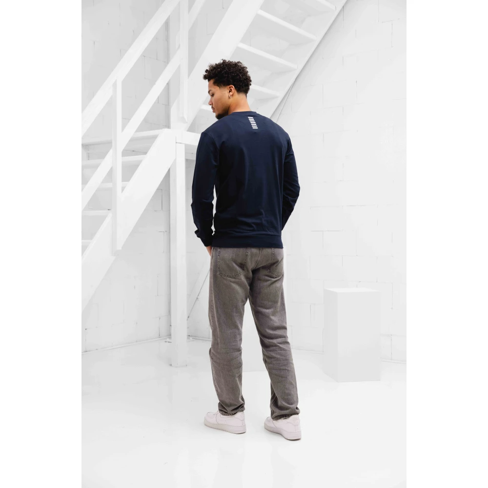 Emporio Armani Klassieke Navy Sweater voor Heren Blue Heren