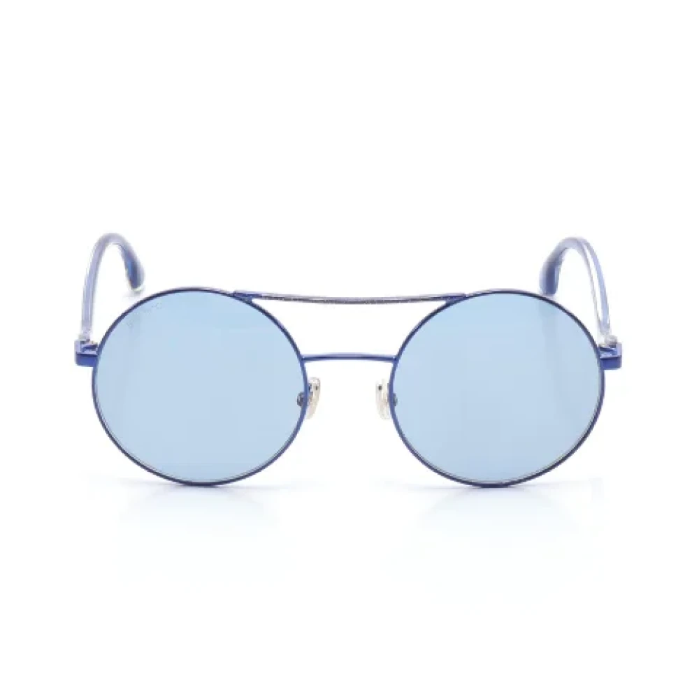 Jimmy Choo Pre-owned Metal sunglasses Blue Dames