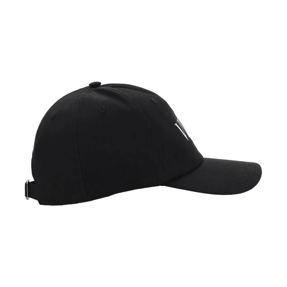 Valentino Garavani Zwarte Katoenen Logo Hoed Black Heren