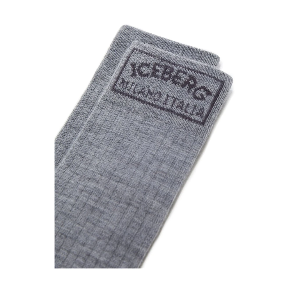 Iceberg Technische wollen sokken met logo Gray Dames