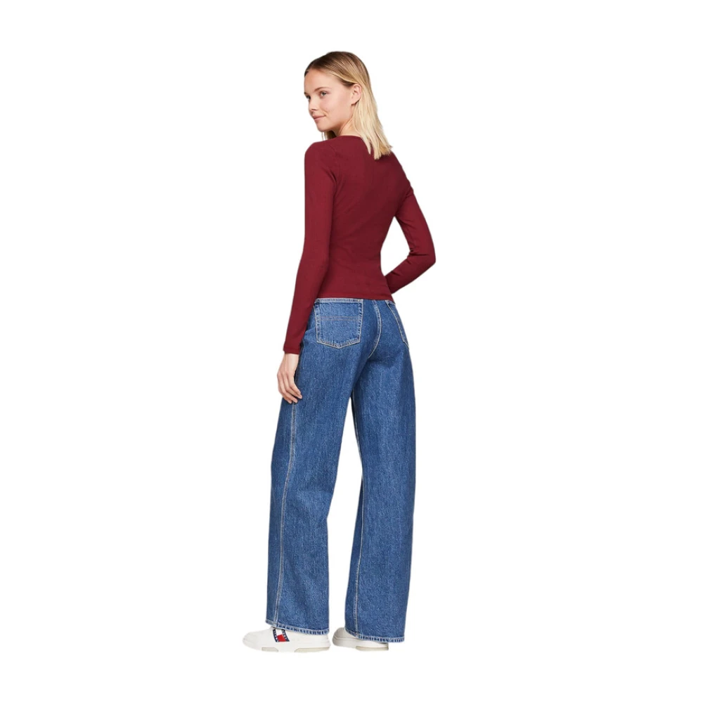 Tommy Jeans V-hals Top White Dames