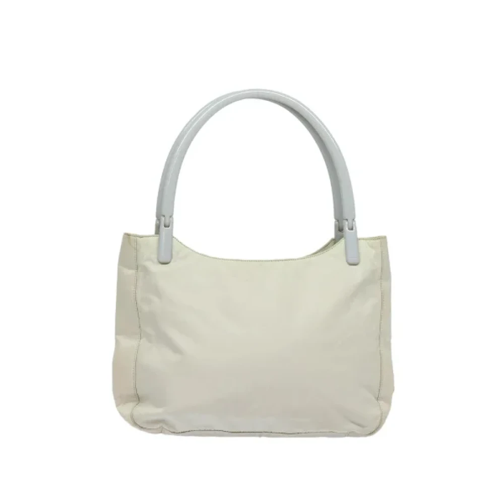 Prada Vintage Pre-owned Nylon prada-bags Beige Dames
