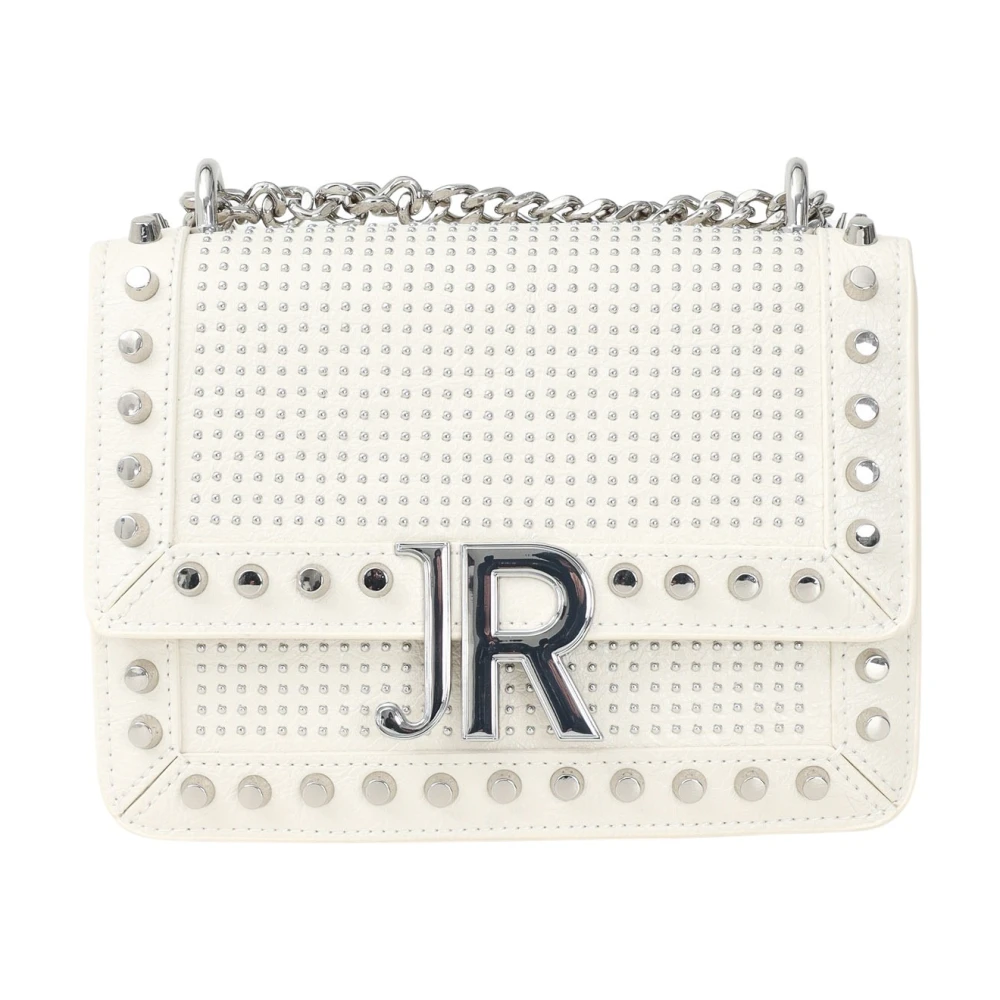 Richmond Witte Schoudertas met Zilveren Details White Dames